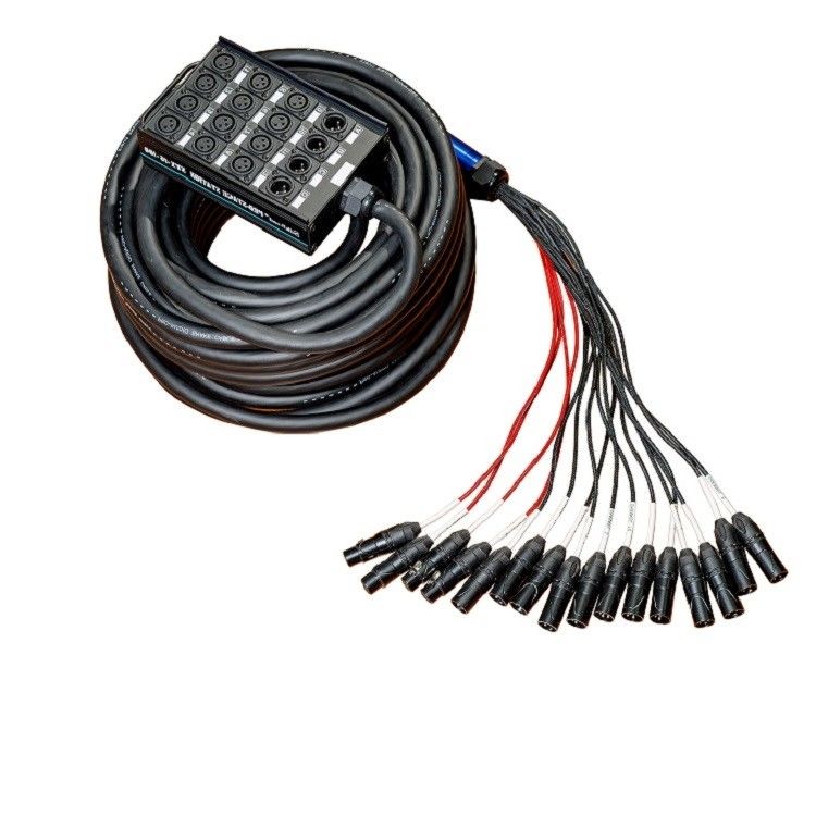 20 canales de cable de serpiente de bajo perfil XLR enviar placa de circuito XLR Splitter 100 pies