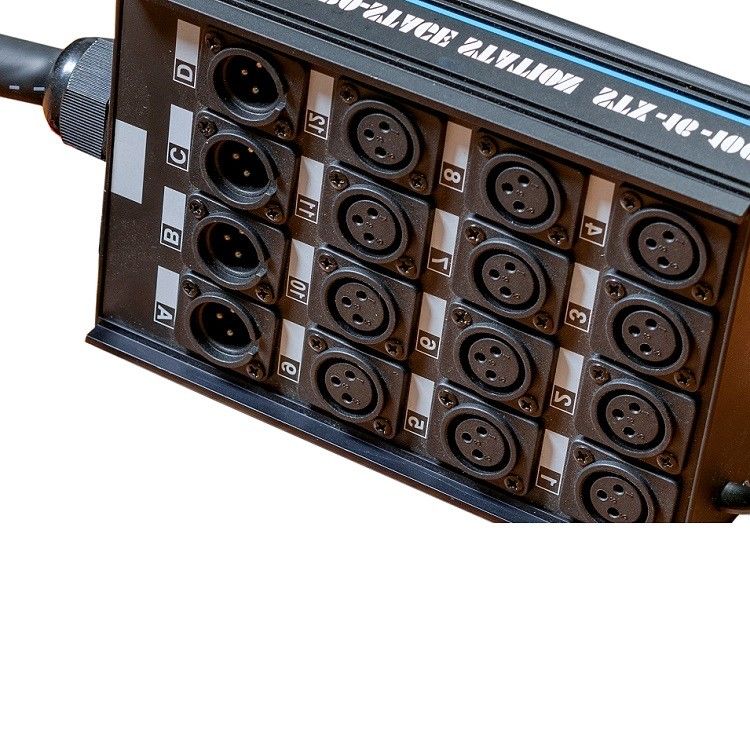 20 canales de cable de serpiente de bajo perfil XLR enviar placa de circuito XLR Splitter 100 pies