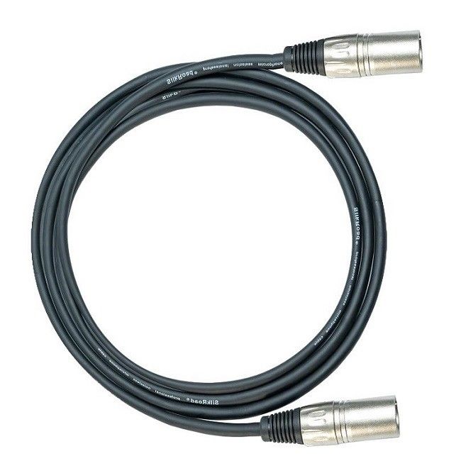 Cables de micrófono XLR de 3 pines de macho a hembra Cordón de micrófono negro