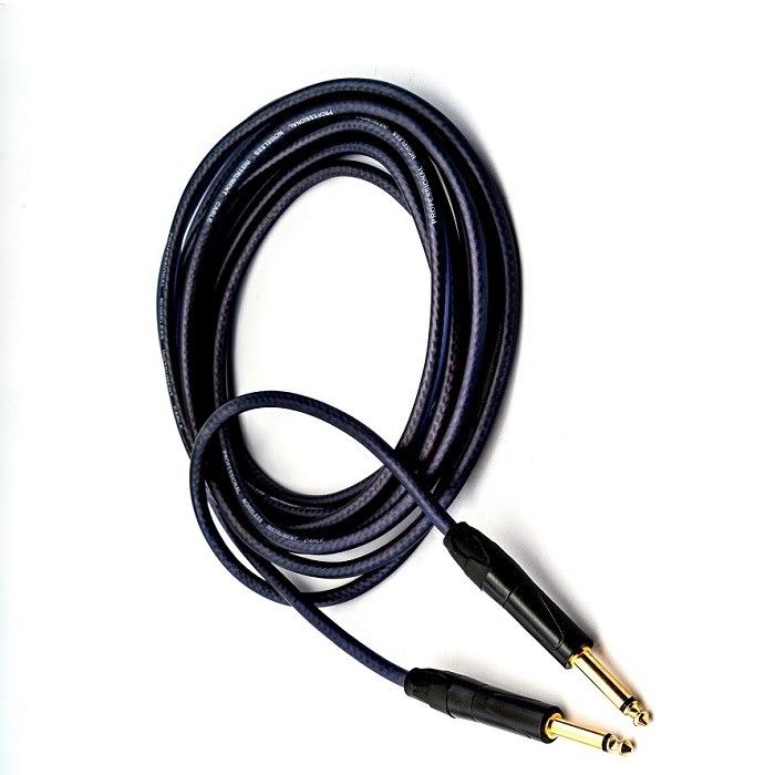 Cable de audio de guitarra púrpura instrumento de parche de cable recto a recto 10 pies Pro cable de audio