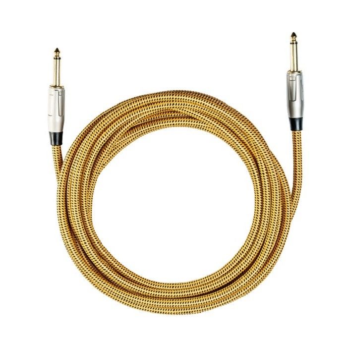 6Cable de guitarra de.35mm Cable de parche de instrumento de nylon trenzado recto a recto Cable de amplificador