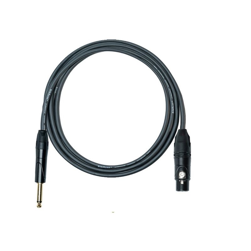 0.25 pulgadas XLR Mic Cable Micrófono Negro Cable de Micrófono Hombre a XLR Adaptador de Micrófono Femenino para Mezclador