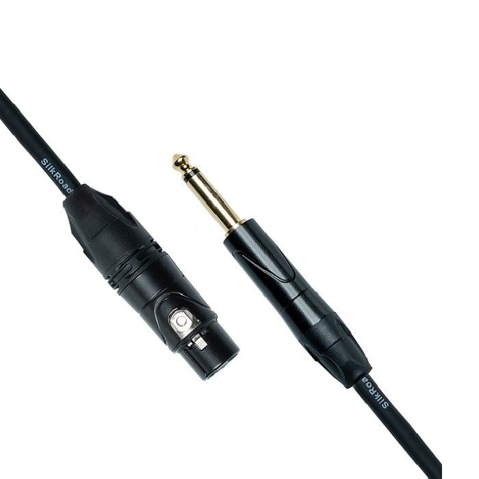0.25 pulgadas XLR Mic Cable Micrófono Negro Cable de Micrófono Hombre a XLR Adaptador de Micrófono Femenino para Mezclador