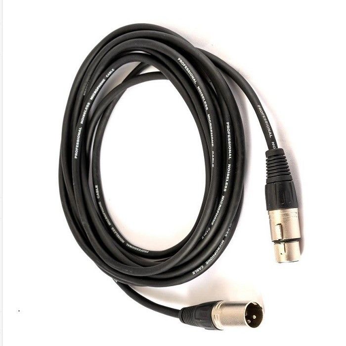 Cable de micrófono de 10FT XLR de hombre a mujer Cordón de micrófono para mezclador de micrófonos