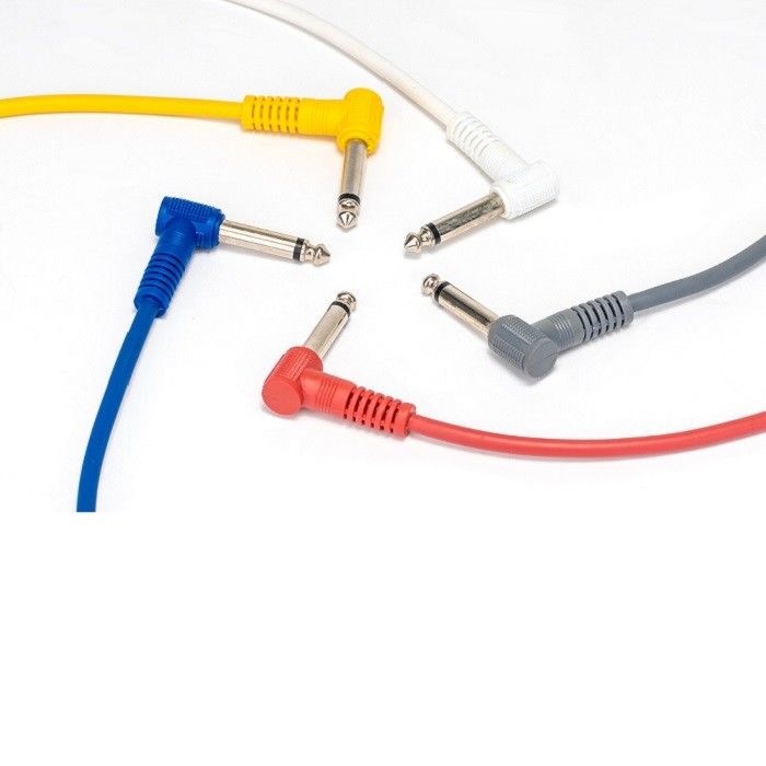 6 Pcs Pack Pedal de la guitarra de parche de cables 1/4 