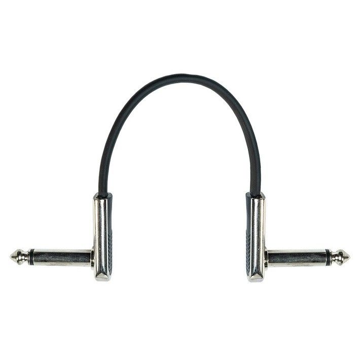 6.35mm Efecto de níquel derecho Pedal conduce el cable del instrumento 2 Pcs Pack Bass Patch Cable