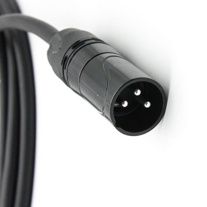 5m 6m XLR Cable de micrófono OFC Conductor Cables de micrófono 3 pin XLR-XLR alambre negro