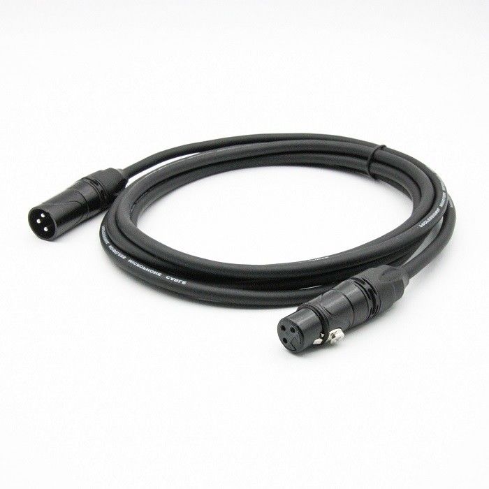 OFC Conductor Mic Patch Cords 3 Pin Adaptador Xlr a Xlr Cables negros