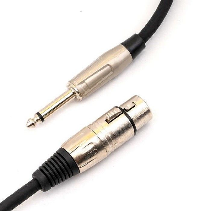 Cables de micrófono Awg22 XLR 6.35mm 10 pies de largo Cables XLR XLR a 1/4
