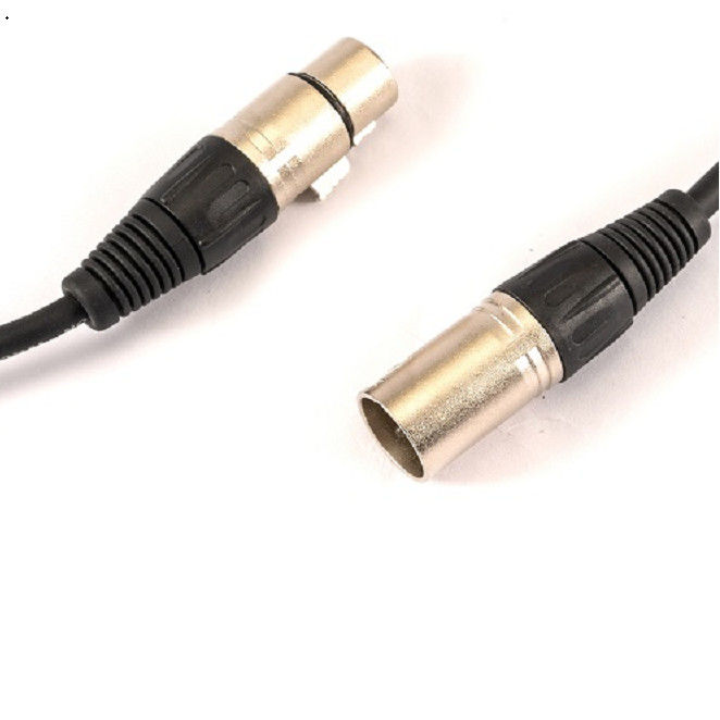 Cables de micrófono XLR negros de macho a hembra Cordones de micrófono para mezclador de micrófonos