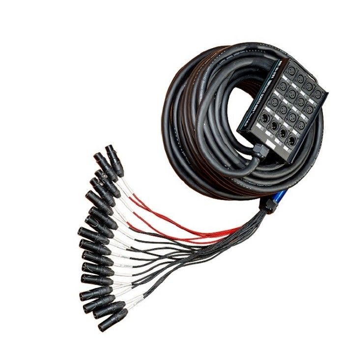 Cable de audio a granel de serpiente de múltiples canales de bajo perfil XLR Enviar placa de circuito XLR Splitter 100 pies