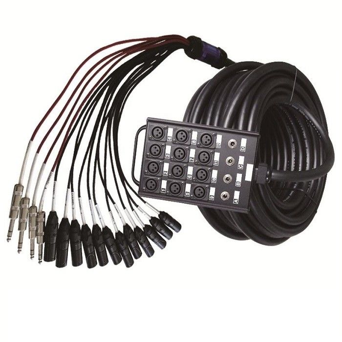 12 canales de audio Snake XLR Send Board Snake Cable XLR Splitter Cable 1/4