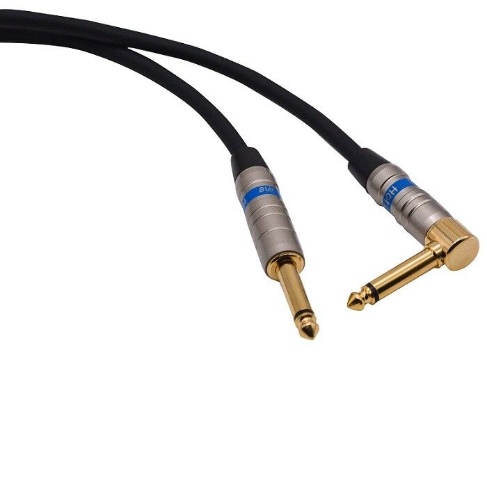 Cable de instrumento de audio Cordón de amplificador para el bajo de guitarra eléctrica Cable de 1/4 pulgada recta a ángulo
