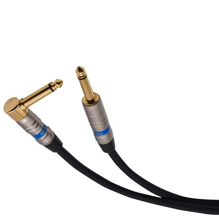 Cable de audio de guitarra en ángulo recto Cordón de amplificador para bajo Cable de guitarra eléctrica 1/4 pulgada