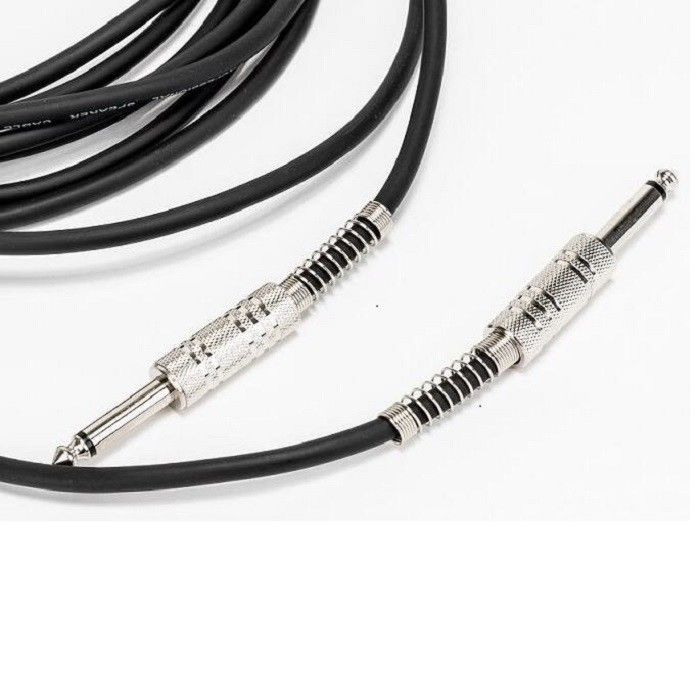 Cable de instrumento de audio cable de amplificador para bajo cable de guitarra negro 1/4 pulgada