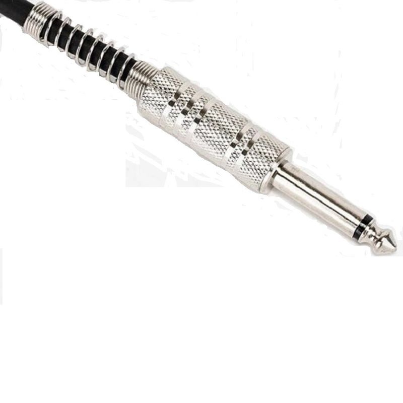 Cable de altavoz de instrumento de cable de audio de cobre negro de 1/4 de pulgada Cable 6,35 recto