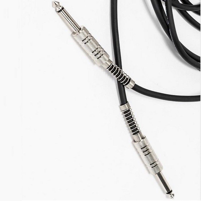 5.5mm altavoces Cable de audio de 1/4 de pulgada Cable de 6,35 mm Directo Cable de altavoz de rodio negro