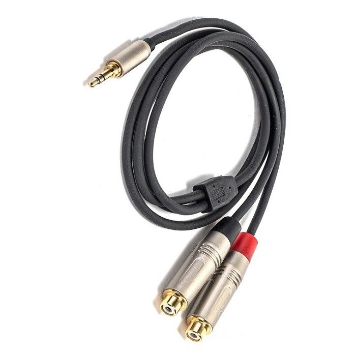 3.5 mm Y cable de división a RCA Y cable de audio 3.5 mm estéreo a 2 * RCA para altavoz