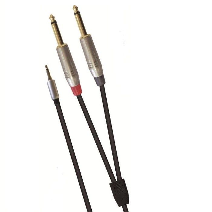 Adaptador de audio y splitter de 3,5 mm estéreo a doble 1/4 pulgadas para mezclador de altavoces